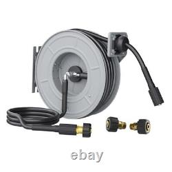 Pressure Washer Hose Reel, 1/4 x 65 ft Retractable Pressure Washer