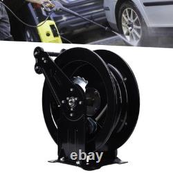 Pressure Washer Hose Reel Double Arm 3/8inx32.81ft Auto Rewind 4000PSI Power
