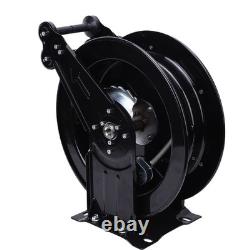Pressure Washer Hose Reel Double Arm 3/8inx32.81ft Auto Rewind 4000PSI Power