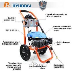 Pressure Washer Petrol Jet Washer 3000 PSI 206 BAR Powered By Hyundai Engine