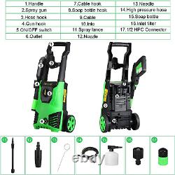 Pressure Washers for Patio and Car, Fancyall Power Washer 1950PSI / High Washer