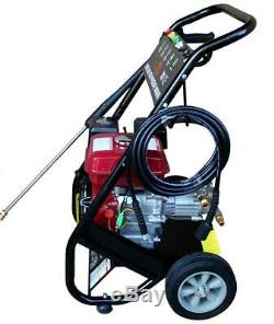 Progen Petrol Power Pressure Jet Washer 2500psi Engine With Gun Hose Easy Start