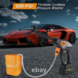 Rechargeable Cordless Power Washer 600PSI Strength for Car and Patio Cleaning