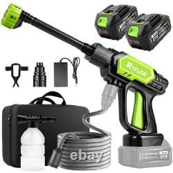 Rivlox Cordless Pressure Washer, 1500 PSI Portable Power Washer Black Green