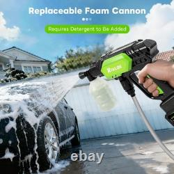 Rivlox Cordless Pressure Washer, 1500 PSI Portable Power Washer Black Green