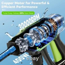 Rivlox Cordless Pressure Washer, 1500 PSI Portable Power Washer Black Green