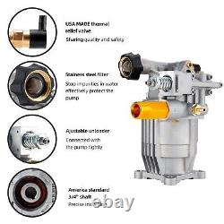 SANOL Max 3000 PSI Pressure Washer Pump Horizontal 3/4'' Shaft 2.4 GPM Power