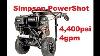 Simpson Powershot 4400 Psi 4 Gpm Pressure Washer Very Powerful