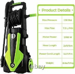 TOOLUCK Electric Pressure Washer Jet Wash 3500 PSI/1900W High Power Patio Car UK