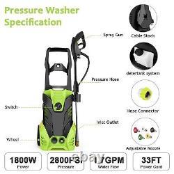 TOPZONE Electric Pressure Washer 3500PSI Water High Power Jet Wash Patio Car 08