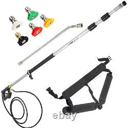Telescopic Pressure Washer Wand Cleaner with Strap Belt 4000 PSI Power Washer