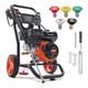 Vevor Gas Pressure Washer Gas Powered Washer 3600 Psi 2.6 Gpm 210cc 5 Nozzles