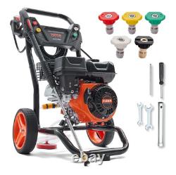 VEVOR Gas Pressure Washer Gas Powered Washer 3600 PSI 2.6 GPM 210cc 5 Nozzles