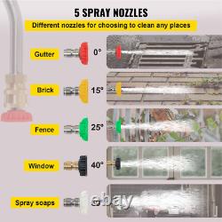 VEVOR High Pressure Power Washer Wand Lance Spray Nozzles Telescopic 4000psi
