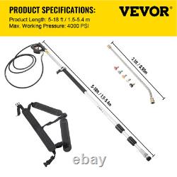 VEVOR High Pressure Power Washer Wand Lance Spray Nozzles Telescopic 4000psi