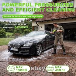 VOERJIA 21V Cordless Pressure Washer with LED Battery Display Up to 1000 PSI