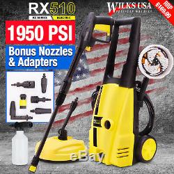 Wilks-USA Pressure Washer RX510 1950PSI Car / Patio Power Electric Jet Cleaner