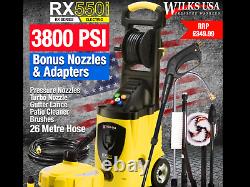 Wilks USA RX550i Electric High Power Pressure Washer 3800PSI 266 Bar