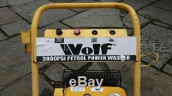 Wolf 4 Stroke Petrol Power Washer 3000 Psi 6.5hp Jet Pressure Cleaner Car Bike
