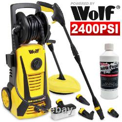 Wolf Electric Pressure Washer 2400psi Water Power Jet Sprayer 500ml Snow Foam