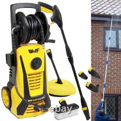 Wolf Electric Pressure Washer 2400psi Water Power Jet Sprayer Telescopic Lance