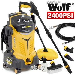 Wolf Electric Pressure Washer 2400psi Water Power Jet Sprayer Yellow High Power