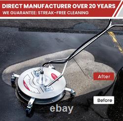 30 Nettoyeur de surface pour nettoyeur haute pression à double poignée avec roues 5200 PSI