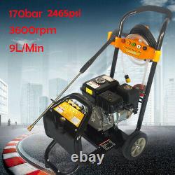 7.5hp Petrol High Power Pressure Washer 2465psi Water Jet Car Cleaner 3600 RPM