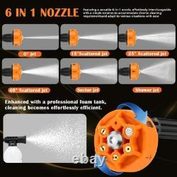 AOODIL Nettoyeur Haute Pression Sans Fil Alimenté par Batterie, 1200 PSI Portable orange