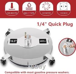 Accessoire de nettoyeur haute pression 16,5 pouces pour terrasse, buse de nettoyage de surface jusqu'à 4000 PSI