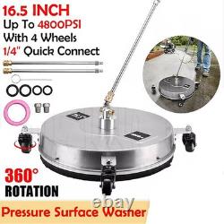 Accessoire de nettoyeur haute pression 16,5 pouces pour terrasse, buse de nettoyage de surface jusqu'à 4000 PSI