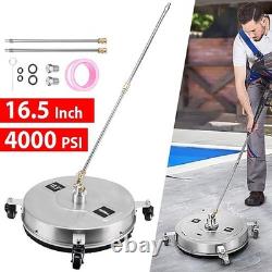 Accessoire de nettoyeur haute pression 16,5 pouces pour terrasse, buse de nettoyage de surface jusqu'à 4000 PSI