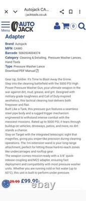 Autojack Camo Haute Puissance 5000 PSI Nettoyeur Haute Pression Fusil Call Of Duty