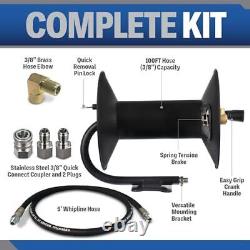 Enrouleur de tuyau de laveuse à pression 100 FT 4000 PSI Enrouleur de tuyau de laveuse à pression conçu pour