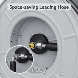 Enrouleur de tuyau de nettoyeur à haute pression, 1/4 x 65 pi 3200 PSI avec tuyaux de pression de 65 pi