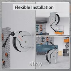 Enrouleur de tuyau de nettoyeur haute pression, 1/4 x 65 ft 3200 PSI avec tuyaux de pression de 65ft