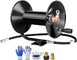 Enrouleur de tuyau de nettoyeur haute pression MEKOH 100ft, 4000 PSI Tuyau de nettoyeur haute pression robuste