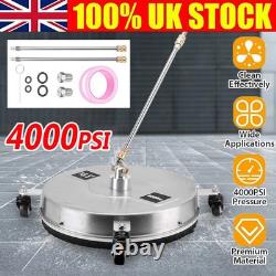 Lance de nettoyeur haute pression 16,5 pouces, accessoire de nettoyeur de surface pour patio 4000 PSI Royaume-Uni