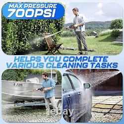 Laveur haute pression portable sans fil 700 PSI Laveur haute pression à batterie