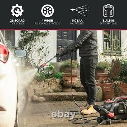 Laveuse à haute pression à moteur puissant, 140 bars / 2030 PSI, mouvement sur 4 roues, Ewbank AQUAROVER