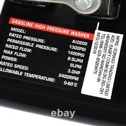 Laveuse à jet d'essence lourde 130 bar 1300Psi 3 HP Entraîné Pression Puissance Laver UK