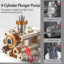 Laveuse à pression électrique haute puissance 2000W 1700PSI Jet d'eau pour laver les voitures Tube