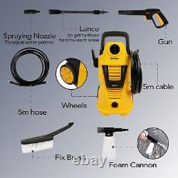 Laveuse à pression électrique puissante de 1400W avec kit auto et buse réglable - Royaume-Uni Laveuse à pression électrique puissante de 1400W avec kit auto et buse réglable - Royaume-Uni