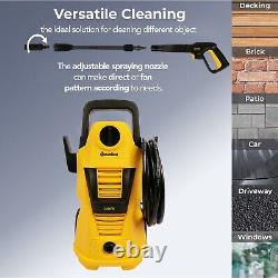 Laveuse à pression électrique puissante de 1400W avec kit auto et buse réglable - Royaume-Uni