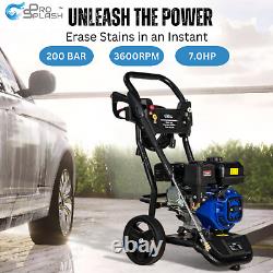 Laveuse à pression essence et nettoyeur de surface avec moteur OHV, 2900 PSI 7.0 CV, 200 bars 3600 tr/min