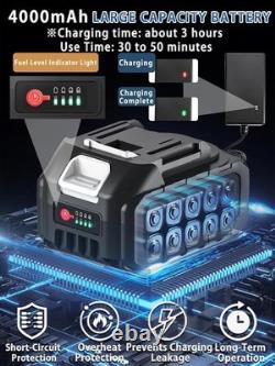 Laveuse à pression portable alimentée par batterie de 1200 PSI avec buse polyvalente 6-en-1