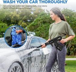 Laveuse à pression portable pour voiture 261 PSI sans fil électrique noire