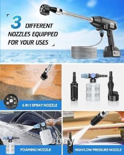 Laveuse à pression sans fil Aihand, 652 PSI Nettoyeur portable sans balais 2x 4.0Ah