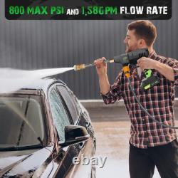 Laveuse à pression sans fil Aoresac, nettoyeur haute pression MAX 800 PSI, 1,56 GPM, 24V