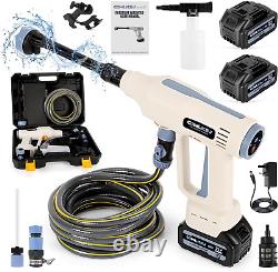 Laveuse à pression sans fil CQWLKEJ avec canon à mousse, 652 PSI portable sans balai
